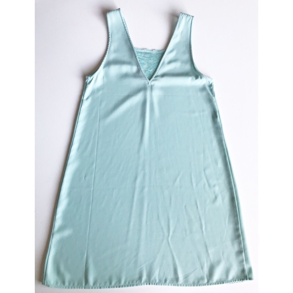 Tildon Shift Dress Lace Slip Tiffany Blue Small - Picture 2 of 5